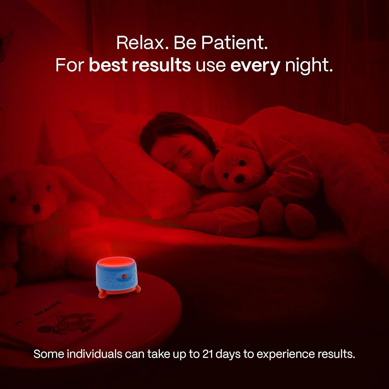 Red Light Therapy Sleep Device for Kids – 630nm Pure Red Light Lamp Sleep Aid to Support Deep Relaxation – Rest Lamp Backed by Science for Babies & Kids Bedrooms