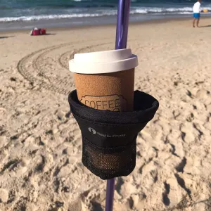 Red Suricata Cup Holder for Drinks – Accessory for Sun Shade Canopy Tent – Attaches to Tent Pole – Holds one Beverage (Cup, Bottle or Can)