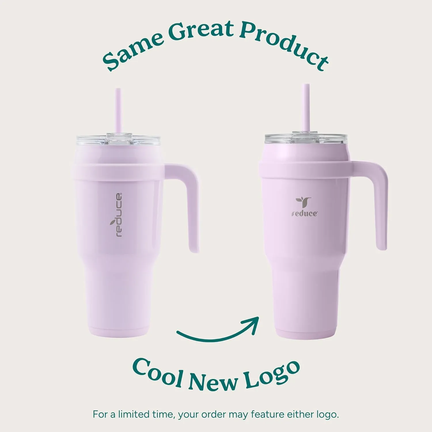 Reduce 40 oz Stainless Steel Tumbler with Handle - Dual-Wall Vacuum Insulated Travel Mug, Sweat-Proof Lid & Reusable Straw - Keeps Drinks Cold for 24 Hrs, Fits Cupholders, Dishwasher Safe-Ocean Breeze