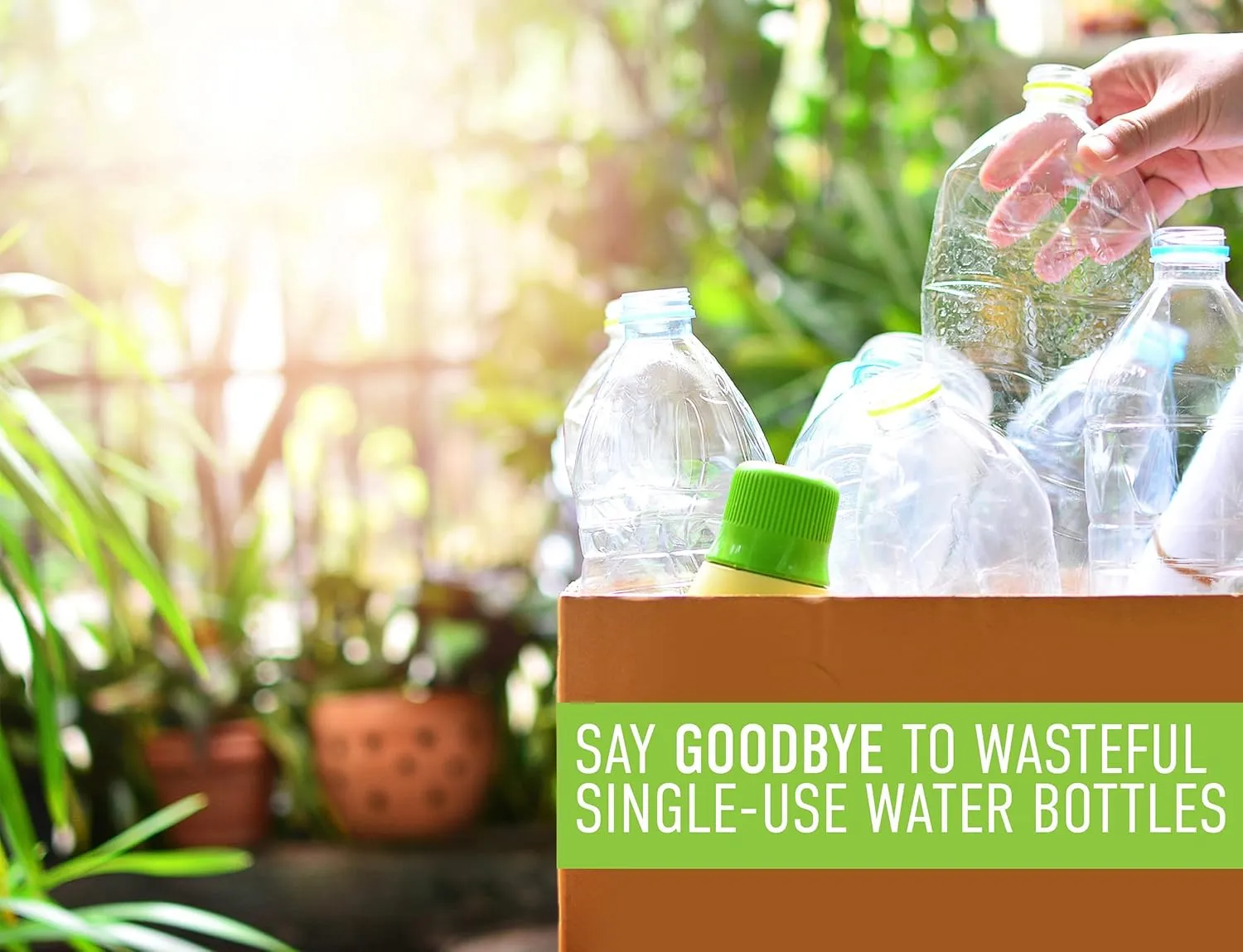 Reduce WaterWeek Reusable Water Bottle Set, 20oz – Plastic Reusable Water Bottle Set of 5, Plus Fridge Tray – BPA-Free, Leak Proof Twist Off Cap – Trek