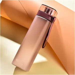 Refillable Water Bottles Portable Square Water Bottle Outdoor Sport Drinking Bottle Durable Healthy Plastic Bottles BPA Free Sports Water Bottle (Color : A Red, Size : 400ML)