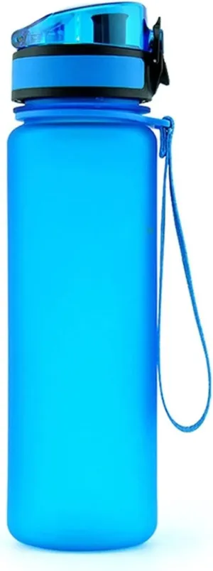 Refillable Water Bottles Sports Water Bottle Protein Shaker Outdoor Travel Portable Leakproof Drinkware Plastic Drink Bottle Sports Water Bottle (Color : Blue, Size : 500ml)