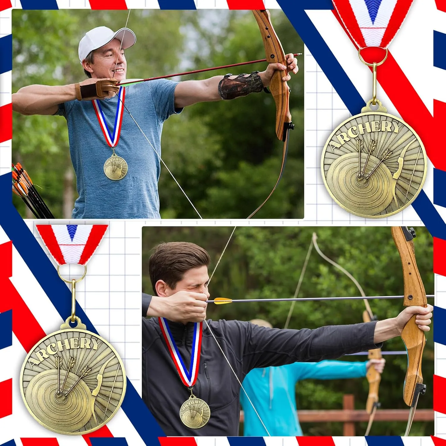 Remuuly 30 Pcs Award Medals Bulk 2'' Gold Trophy Award Winner Metal First Place with Neck Ribbons Award Prize Gift for Tournaments Match Sports Competition Teams Adult