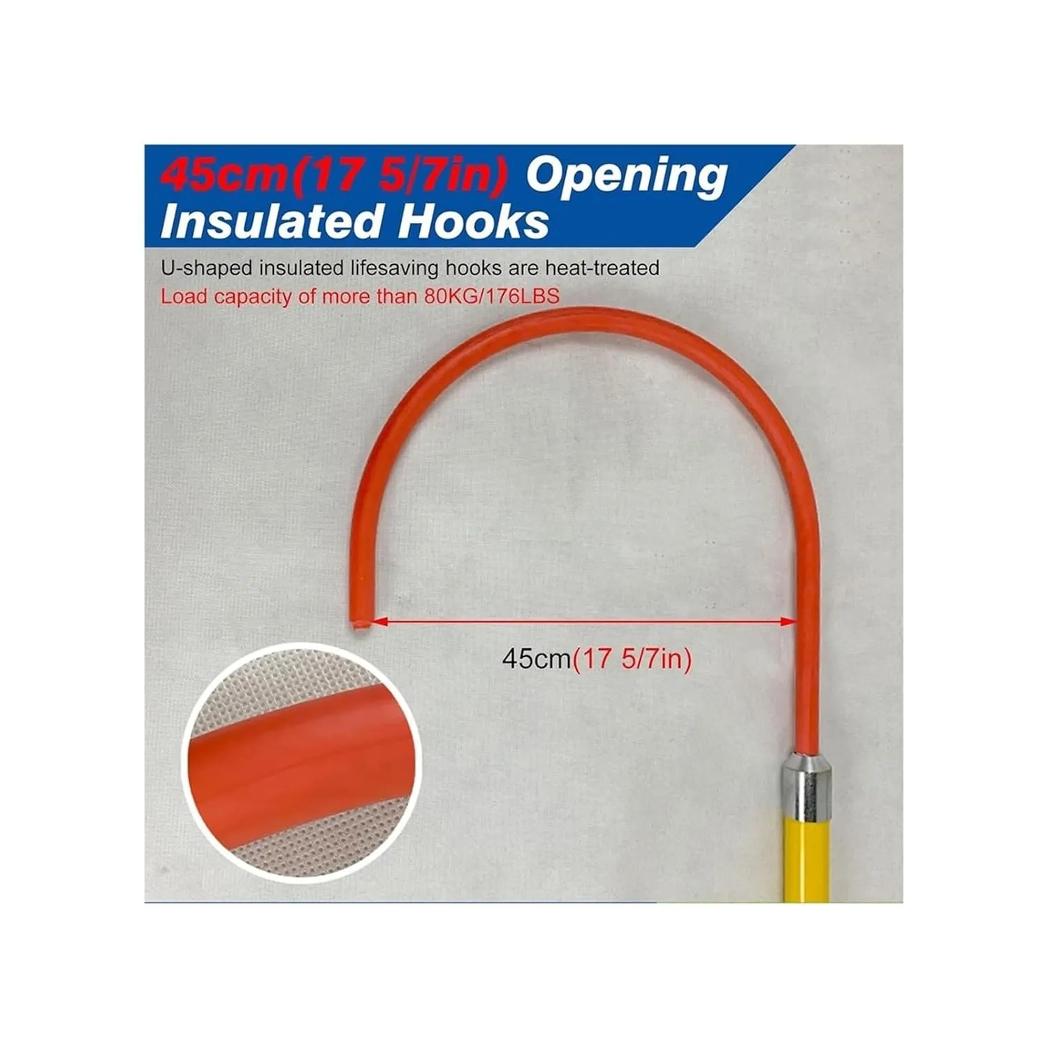 Rescue Hook, 3.3ft 6 Foot 9.8ft 13ft Electrical Safety Insulation Retractable Pull Rod/Pole for Firefighting Electrician, High-Voltage Anti Electric Shock Tool(300cm/9.8 ft - 2 Sections)