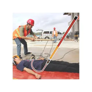 Rescue Hook, 3.3ft 6 Foot 9.8ft 13ft Electrical Safety Insulation Retractable Pull Rod/Pole for Firefighting Electrician, High-Voltage Anti Electric Shock Tool(300cm/9.8 ft - 2 Sections)
