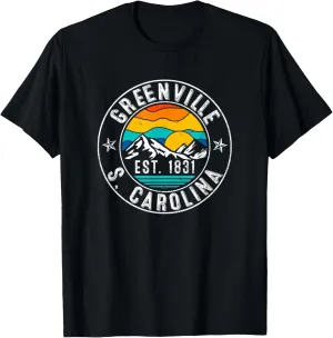 Retro 70s 80s Greenville South Carolina SC T-Shirt