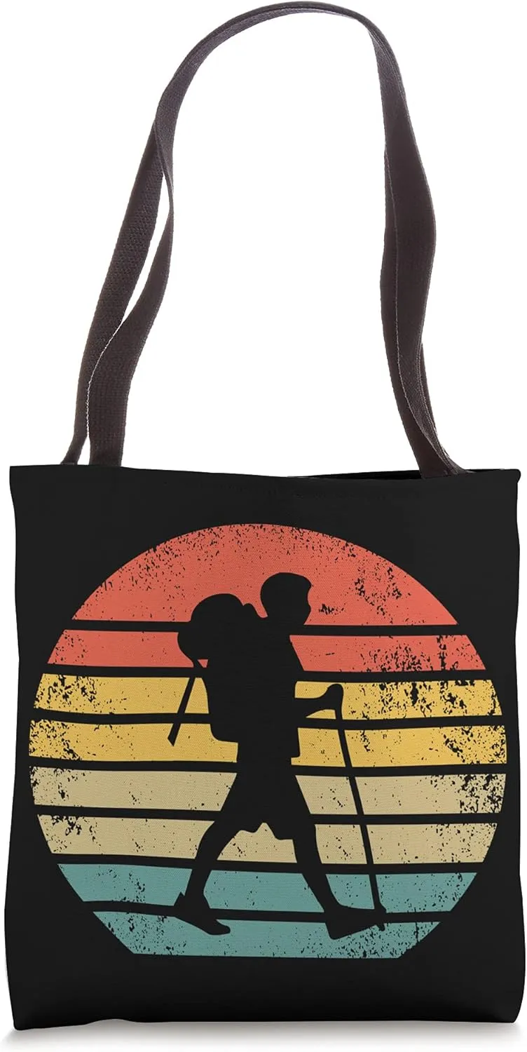 Retro Hiking Trekking - Vintage Hike Hiker Tote Bag