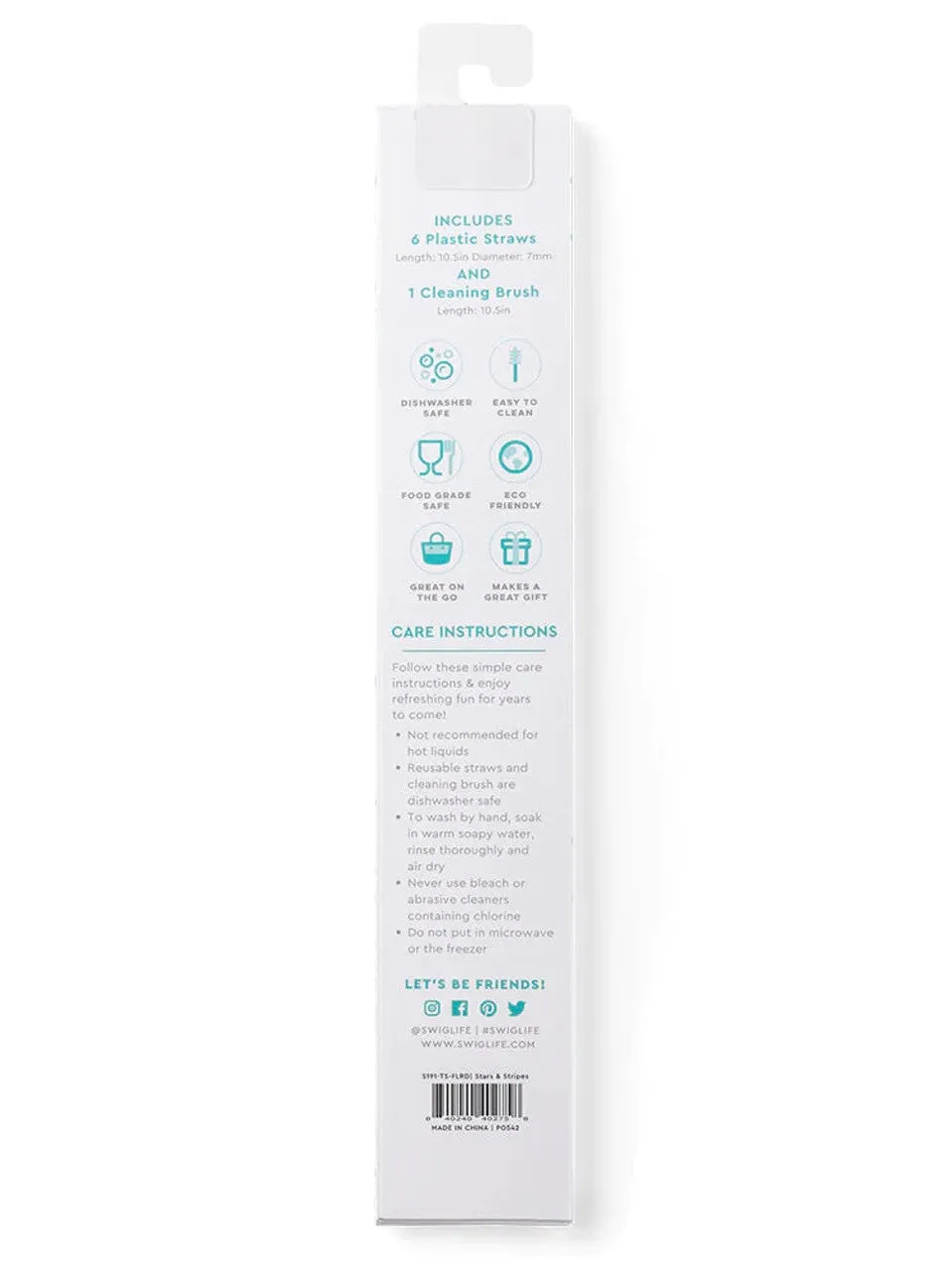 Reusable Straw Set All American S191 Ts Flrd