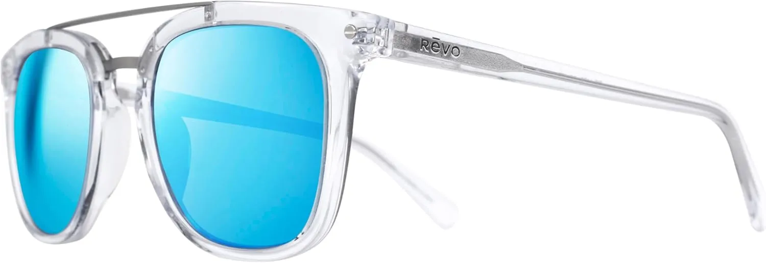 Revo Sunglasses Atlas: Polarized Crystal Glass Lens with Square Frame