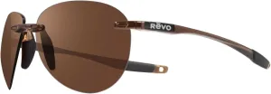 Revo Sunglasses Descend A: Polarized Lens with Rimless Aviator Frame, Black Frame with Graphite Lens