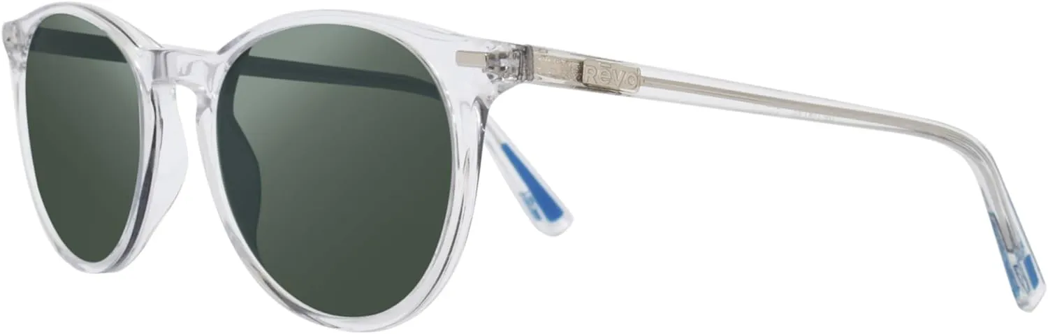 Revo Sunglasses Sierra: Polarized Crystal Glass Lens Filters UV, Small Round Frame