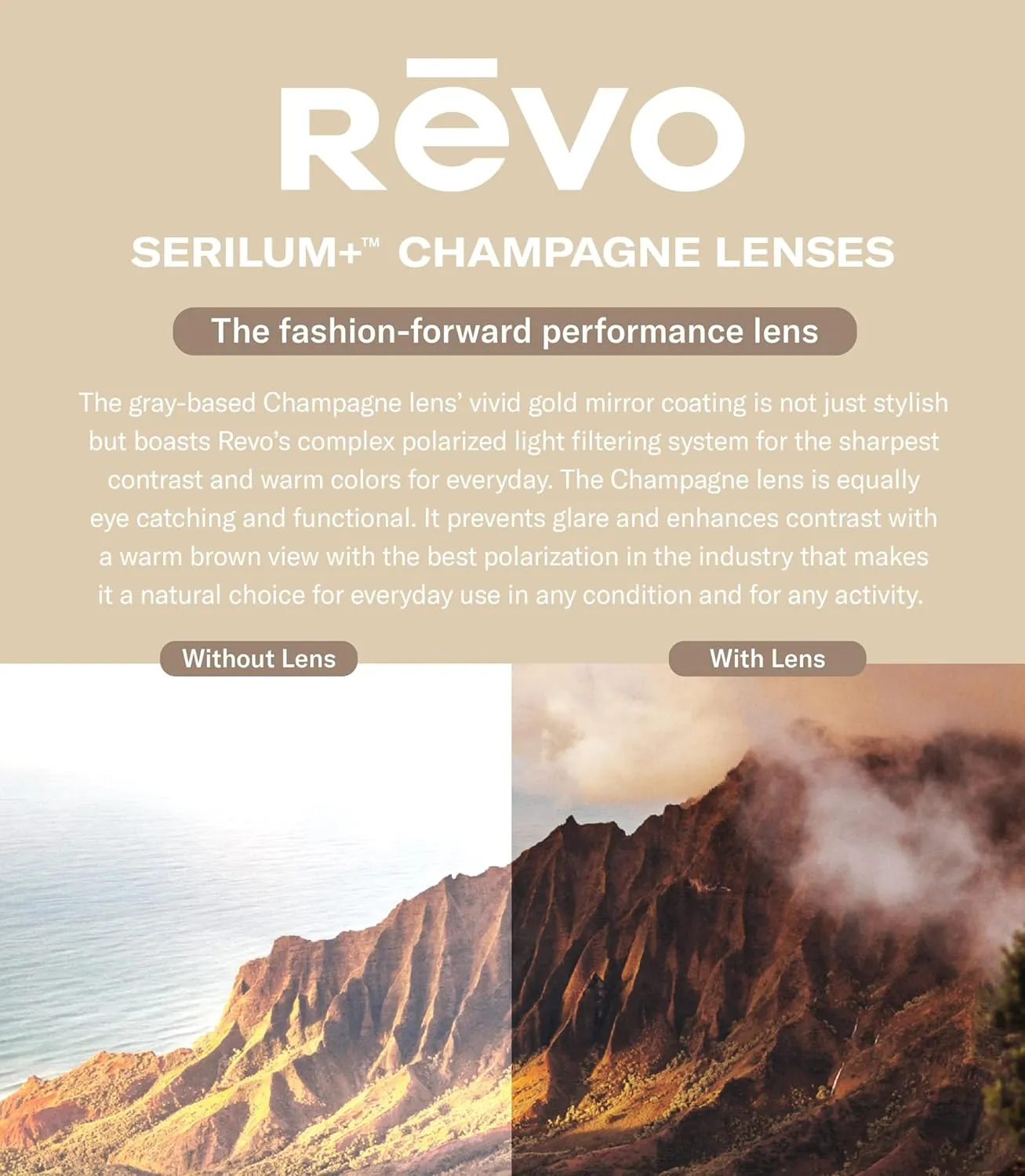 Revo Sunglasses x Annika I: Polarized Lens with Navigator Frame