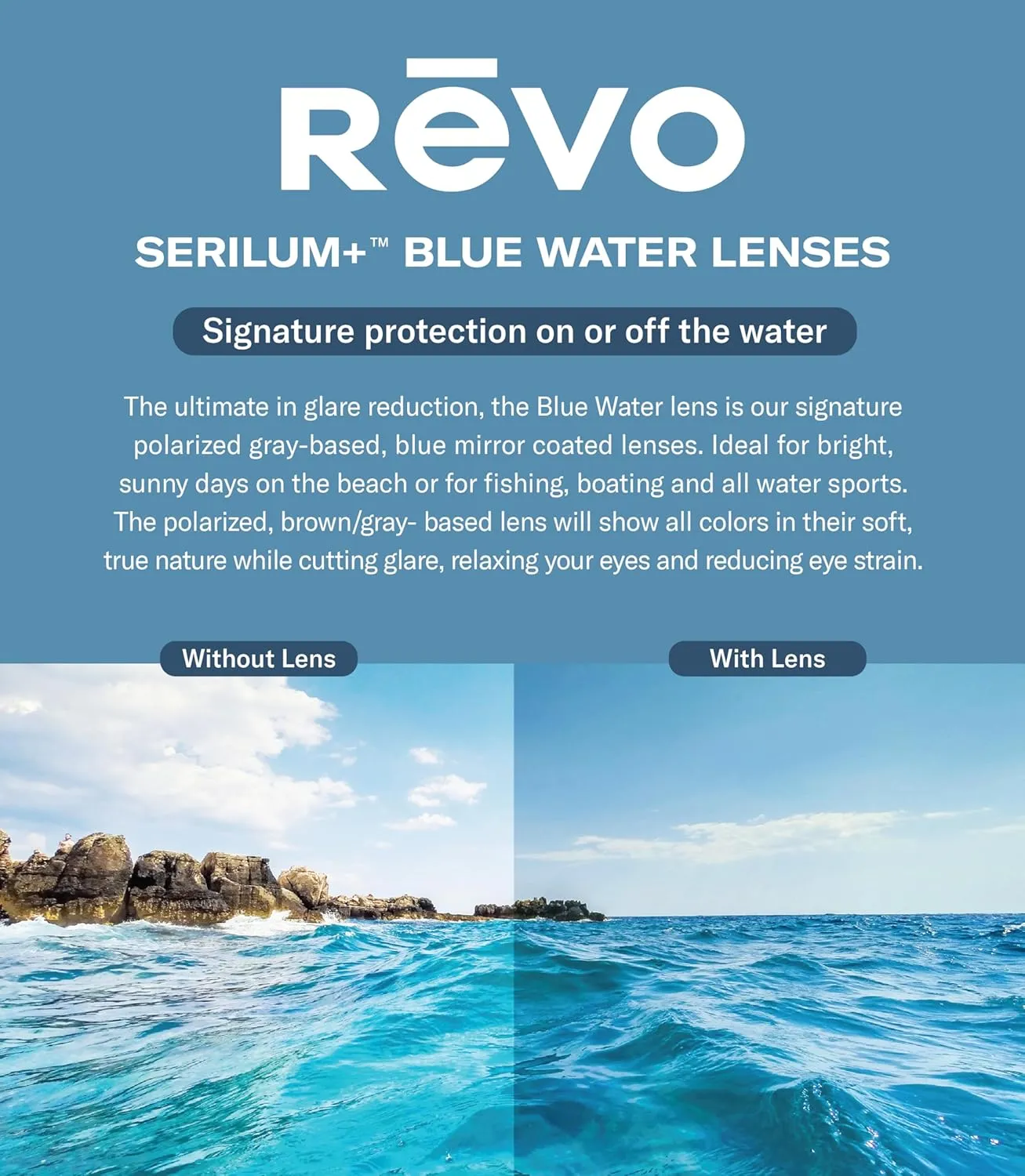 Revo Sunglasses x Annika II: Polarized Lens with Wraparound Sport Frame