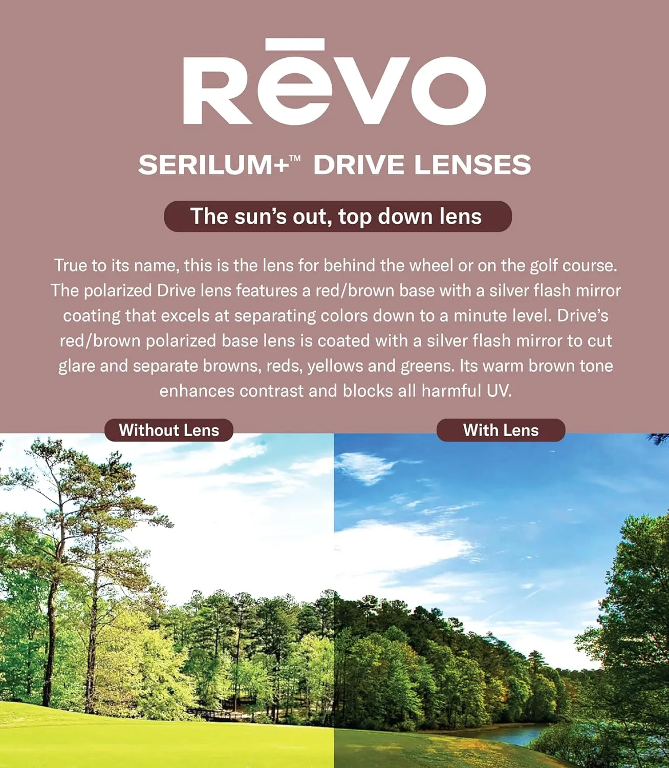 Revo Sunglasses x Annika II: Polarized Lens with Wraparound Sport Frame
