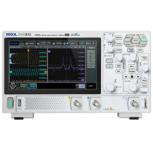 RIGOL Digital Oscilloscope DHO812 100MHz Frequency Band   12-bit Vertical Resolution   Maximum 1.25 GSa/s Sample Rate   1000,000 wfms/s Waveform Capture Rate   2 Analog Channels
