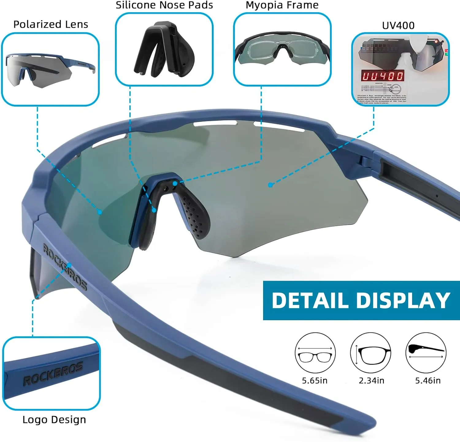 ROCKBROS Polarized Sports Sunglasses for Men Baseball Cycling Sunglasses UV400 Protection for Women Men