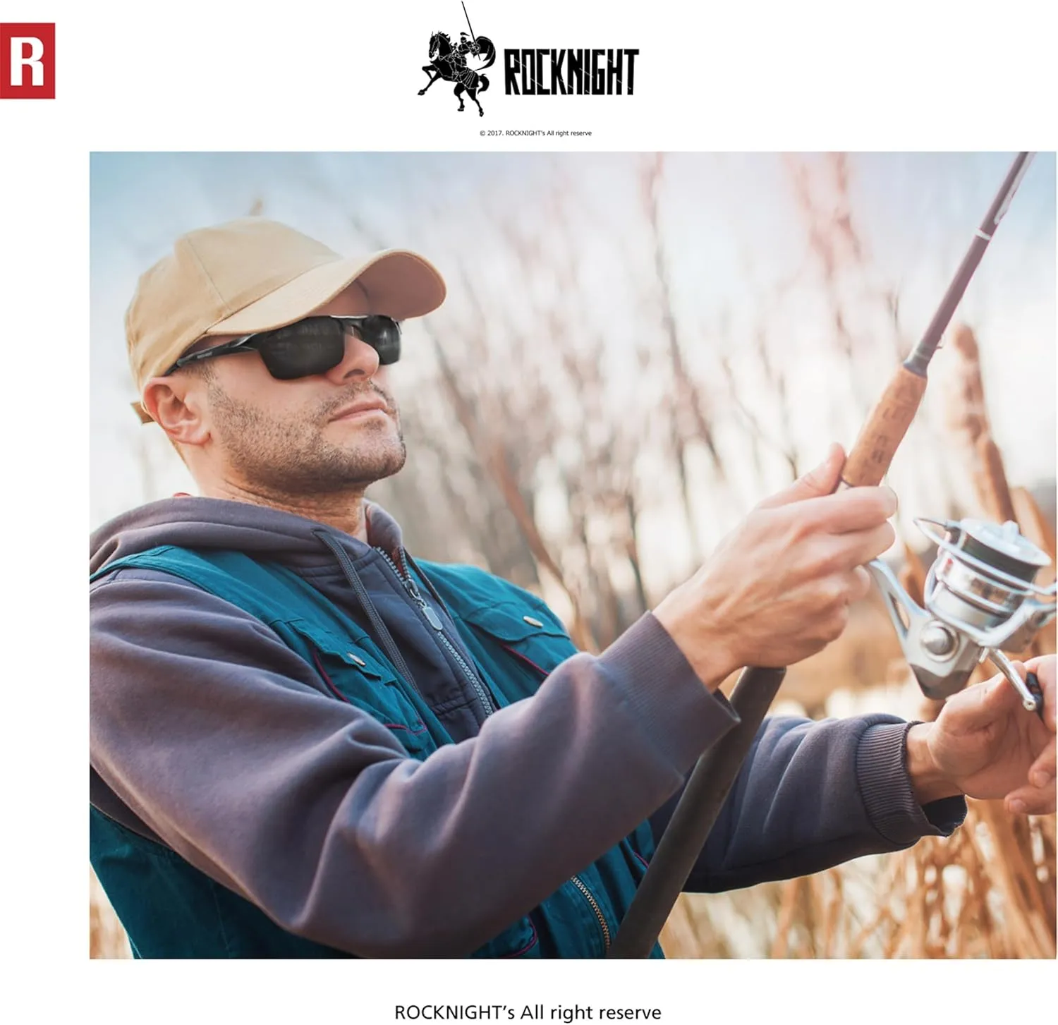 ROCKNIGHT Driving HD Polarized UV400 Protection Ultra light Al-Mg Golf Fishing Outdoor Sunglasses