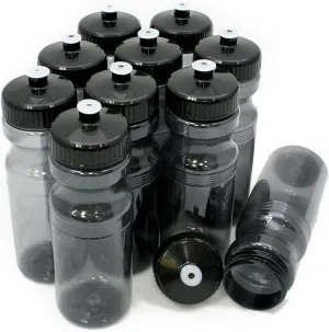 Rolling Sands 24 Ounce BPA-Free Plastic Water Bottles, Set of 10, Made in USA