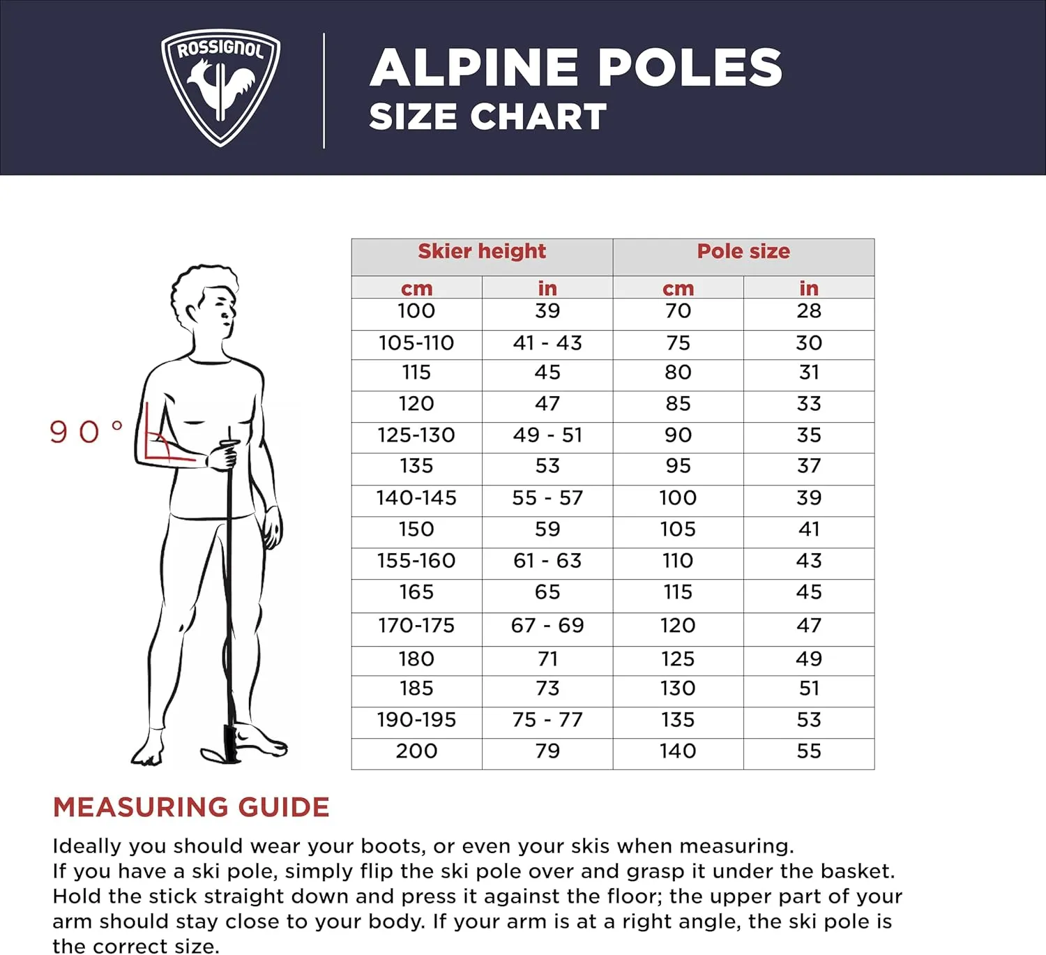 Rossignol Poker Pro Alpine Ski Poles - Lightweight Downhill Ski Poles for Men