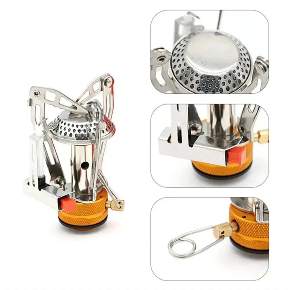 Royaleva Portable Camping Gas Stove - Ultra-Light Folding Burner for Outdoor Cooking