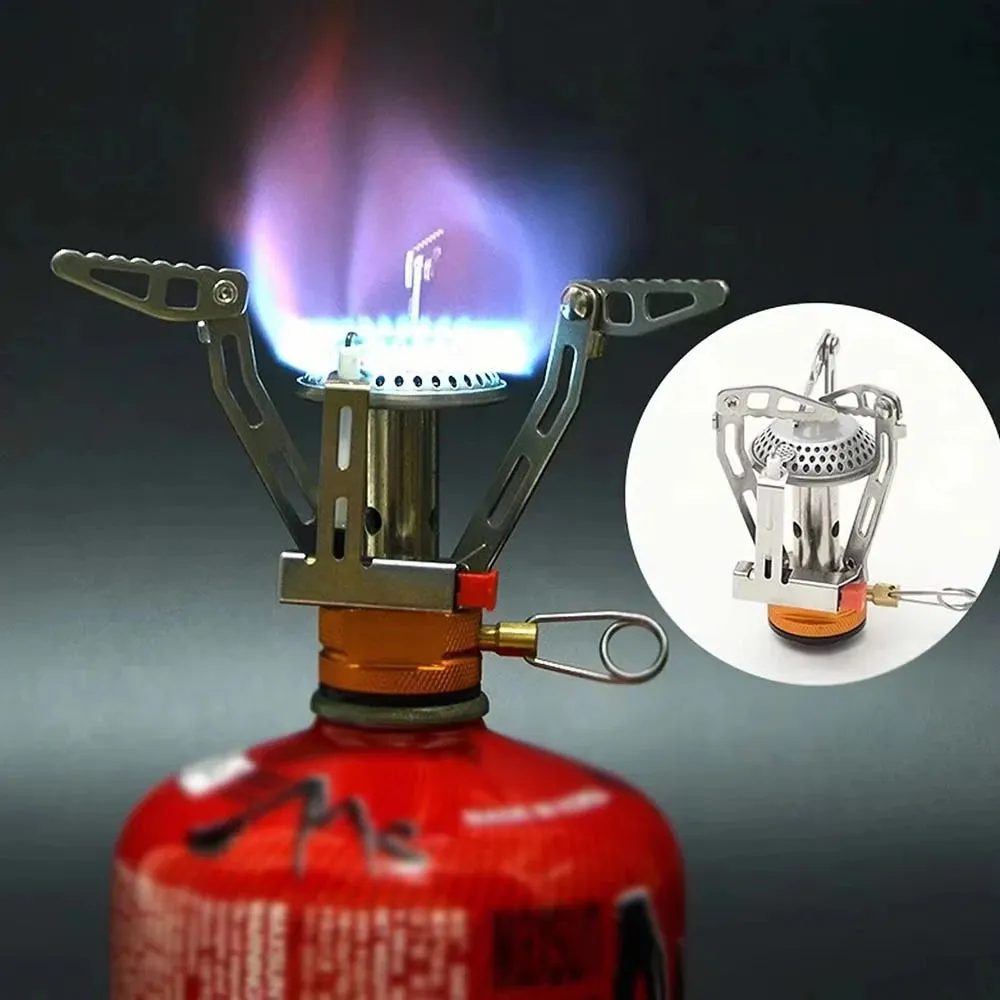 Royaleva Portable Camping Gas Stove - Ultra-Light Folding Burner for Outdoor Cooking