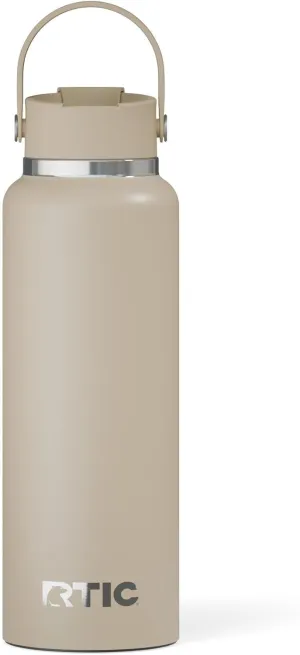 RTIC 40oz Outback Bottle, Insulated, Stainless Steel, Metal, Double Wall Vacuum-Insulation, Ceramic Lined, Leak-Proof Lid, BPA-Free Water Flask for Hiking, Running, Sports, Outdoor, Beach