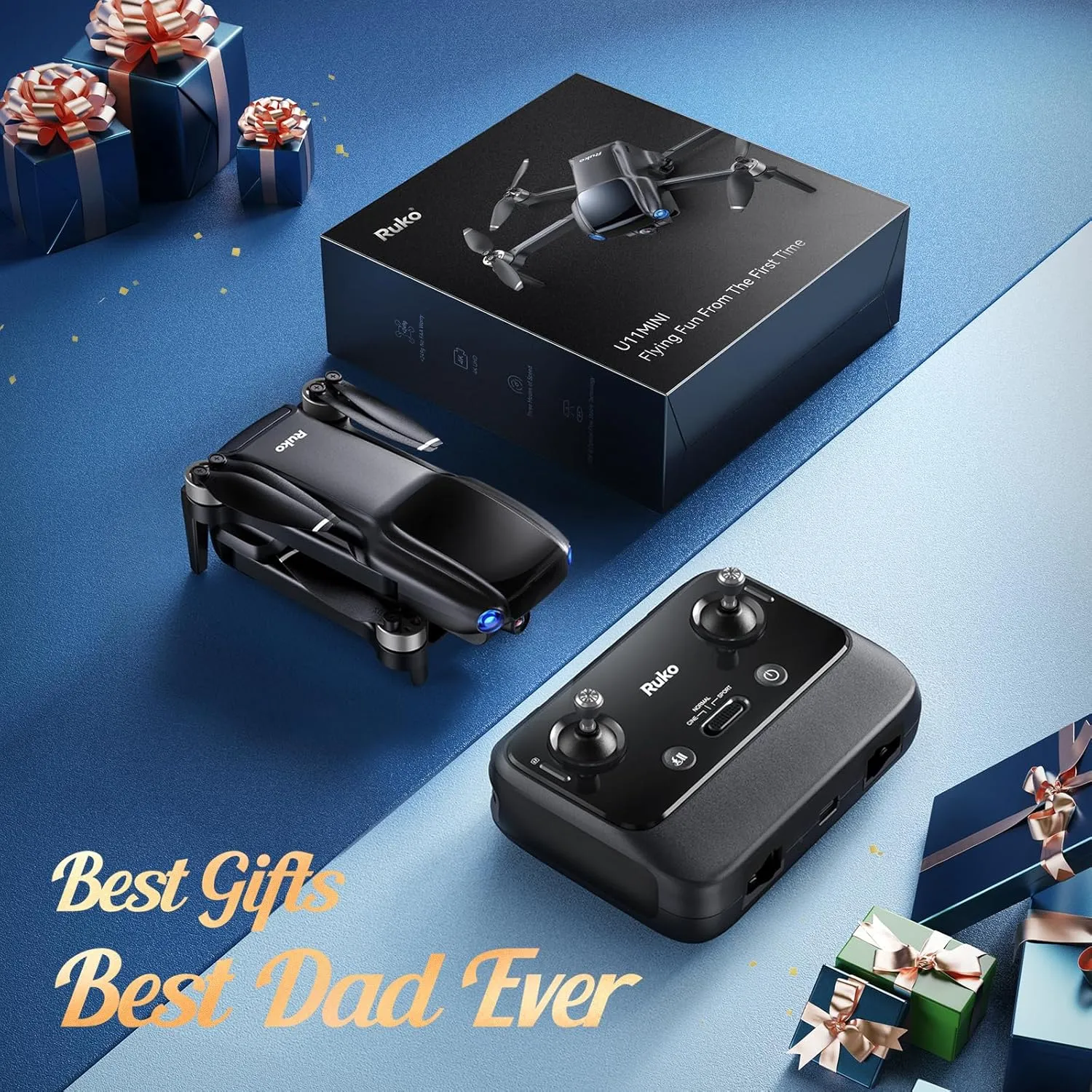 Ruko U11MINI Drones with Camera for Adults 4K, 70 Min 2 Batteries, Under 249g, Camera Drone with GPS TOF 9800FT Long Range Auto return for beginner