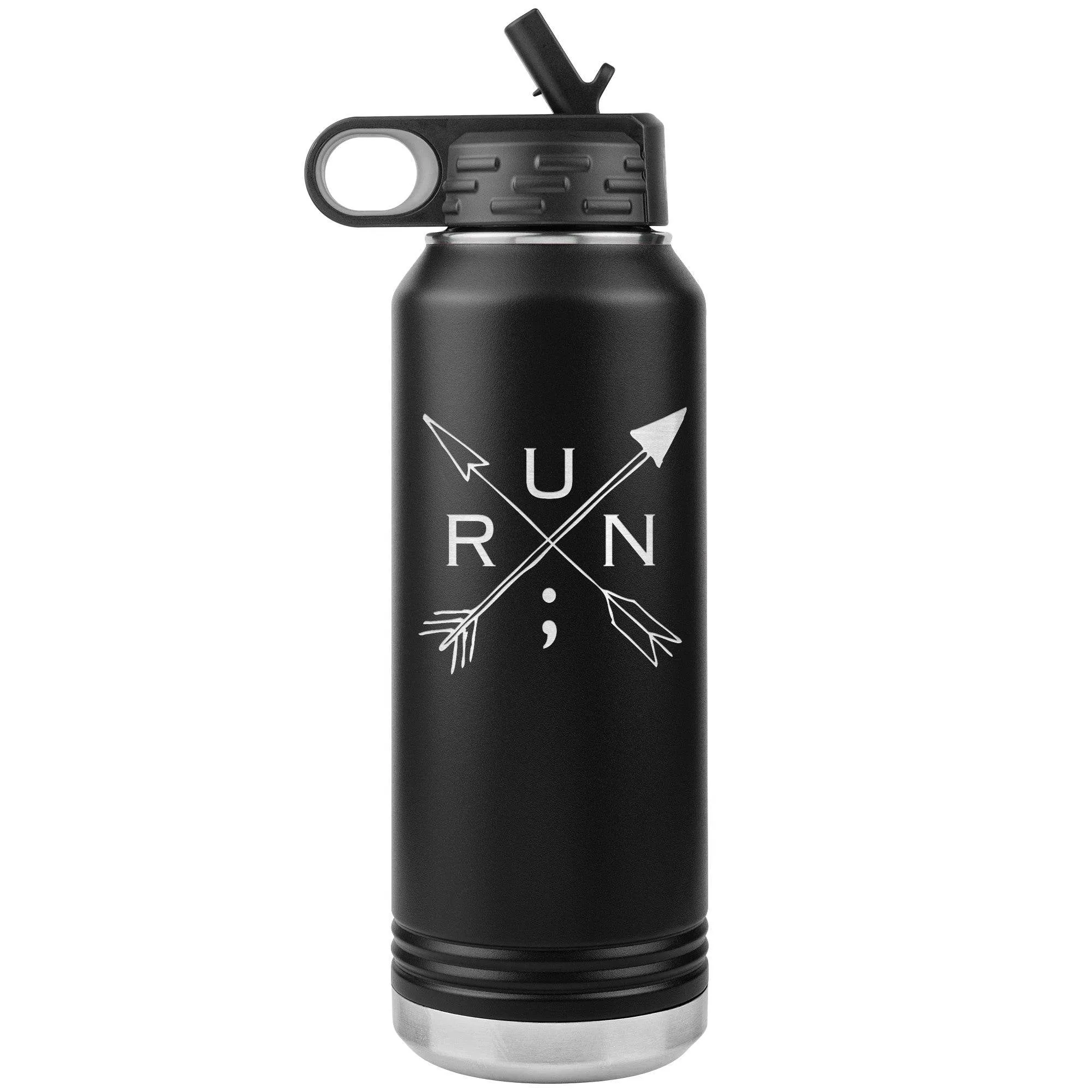 Run Arrows - 32 oz Insulated Water Bottle
