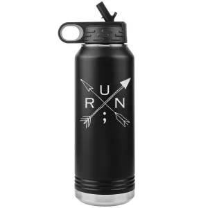 Run Arrows - 32 oz Insulated Water Bottle