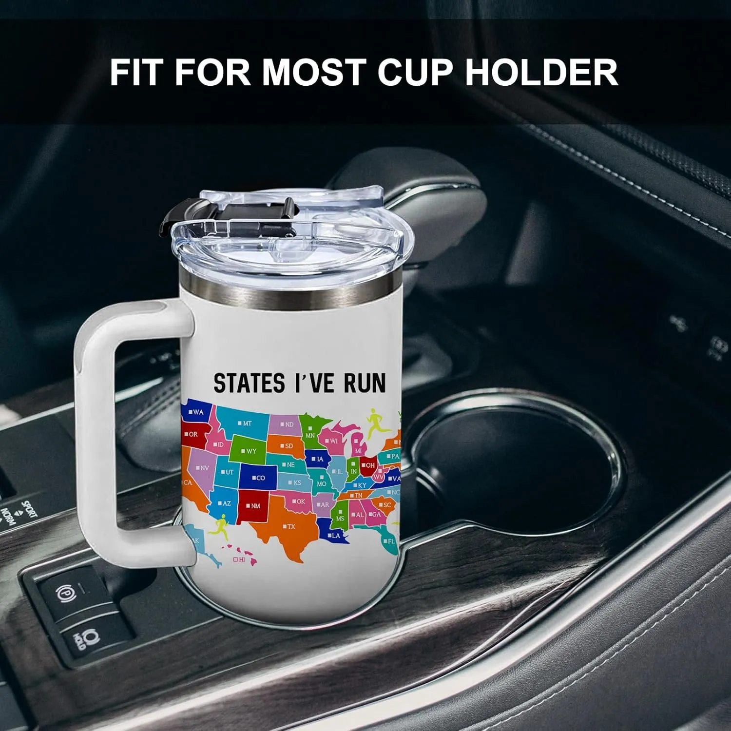 Running Gifts for Runner, Runner Gear Fun Gift Ideas Travel Tumbler 40oz, Running Themed Gifts for Marathon Runners Men, Women, Teen Boys & Girls, Run Gift