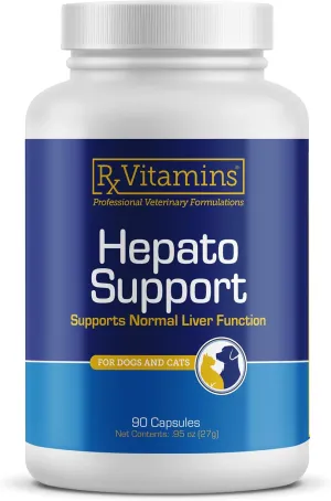 Rx Vitamins Hepato Support for Dogs & Cats - Liver Support Supplement with Milk Thistle - Boosts Liver Detox for Senior Pets - 90 ct