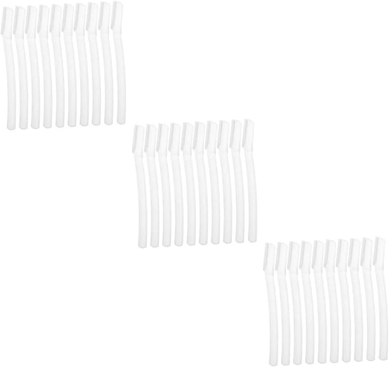 SAFIGLE 3sets Face Hair Shavers Eyebrow Shaver Cover Compact Grooming Kit 10pcs*3