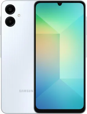SAMSUNG Galaxy A06 4G LTE (64GB   4GB) Latin Version SM-A065M/DS Factory Unlocked 6.7" Dual Sim 50MP Dual Cam (Case Bundle) - (Light Blue)
