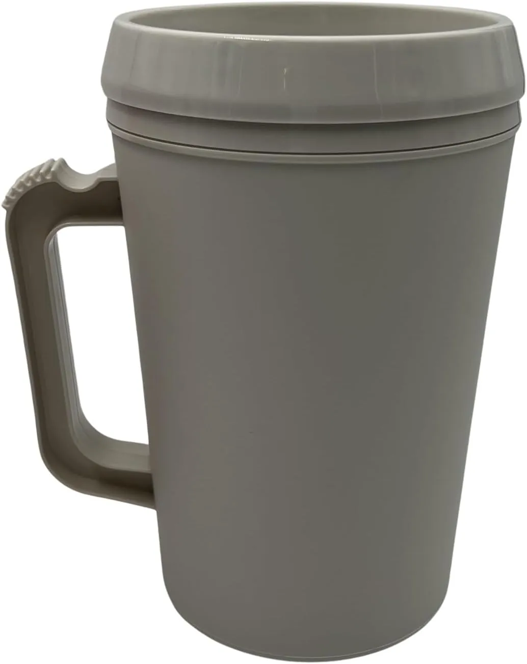 Sandhill Tools Double Wall Insulated Mug with Straw 34 Oz Refillable Hot and Cold Water Bottle with Sipping Spout, Gray (2 Pack)