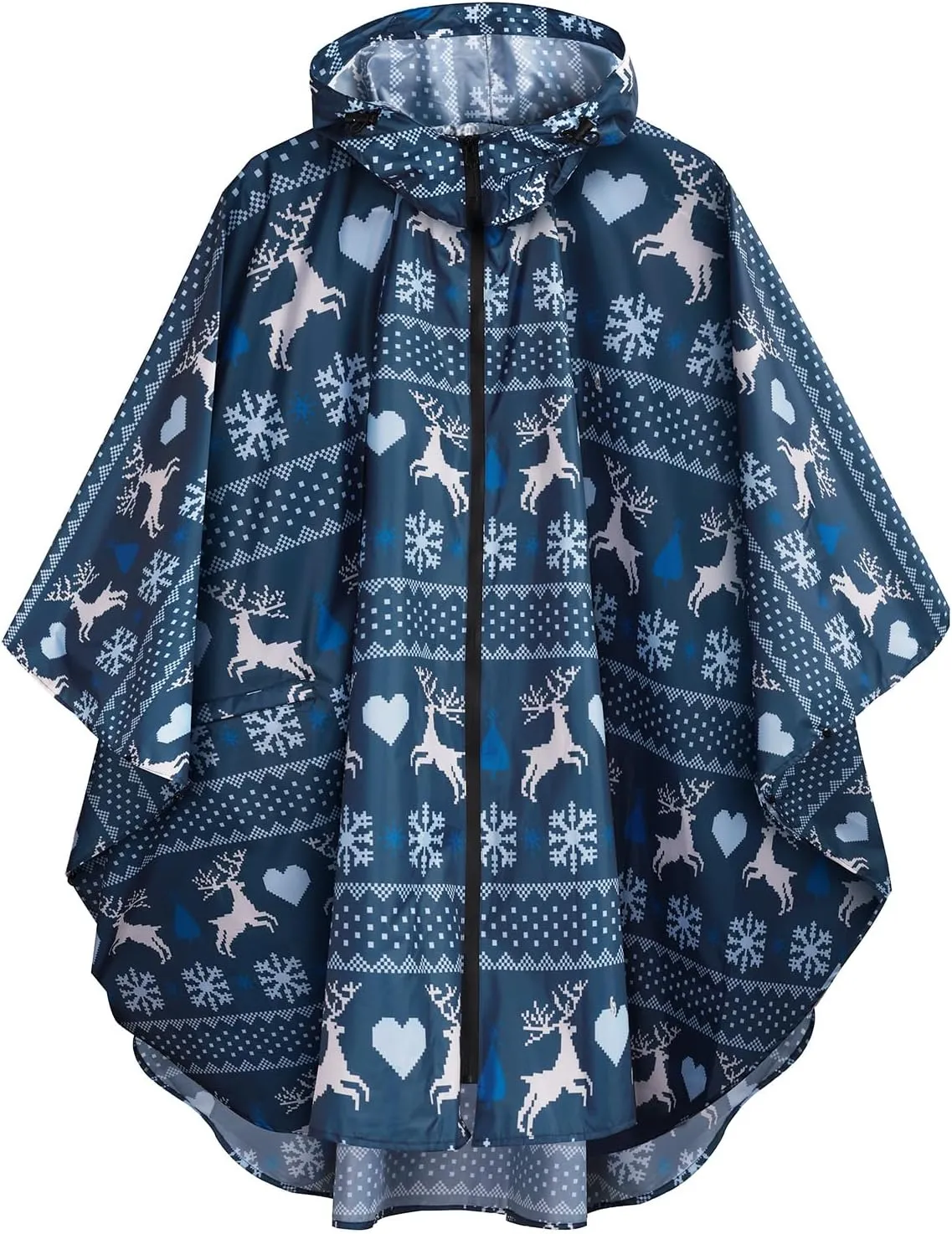 SaphiRose Unisex Rain Poncho Raincoat Hooded for Adults Women with Pockets