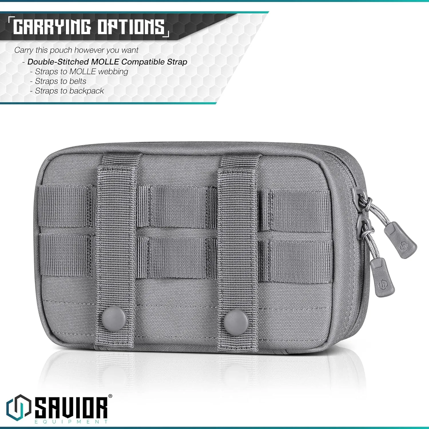 Savior Equipment IFAK Buddy Tactical First-Aid Kit Rip Away MOLLE Pouch Emergency EMT Utility Organization Medical Supply Carrier Outdoor Survival Travel Bag, Attach to Backpack/Belt Loop