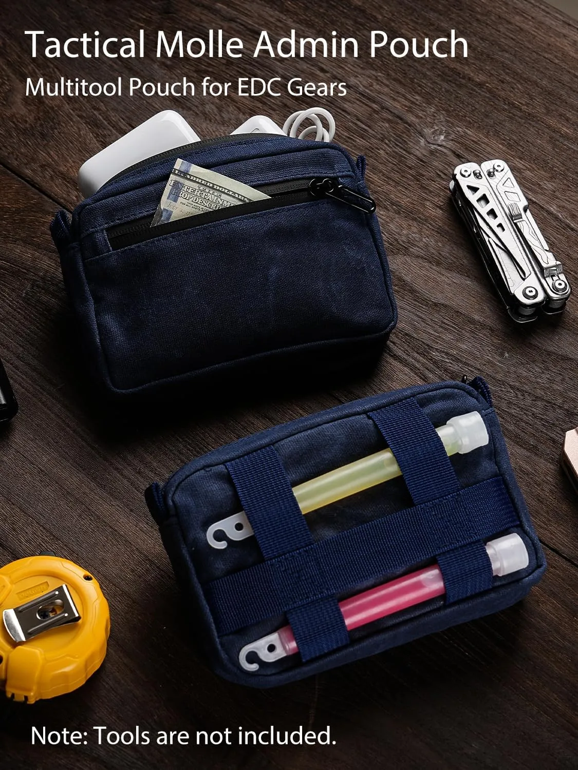 Sayram SP7 EDC Belt Pouch - Waxed Canvas With Zipper, Waist Pack for Men, Anti-Theft Pickpocket Organizer for Daily Use
