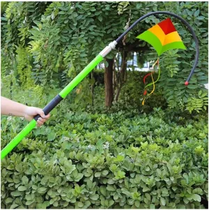 Shockproof Insulated Rescue Hook | Multi-Purpose Safety Pole & Lifesaving Tool for High Voltage, Construction, Automotive & Pool Emergencies | Detachable Arm Extension Reaching Assist(Green,3m/9.9ft)