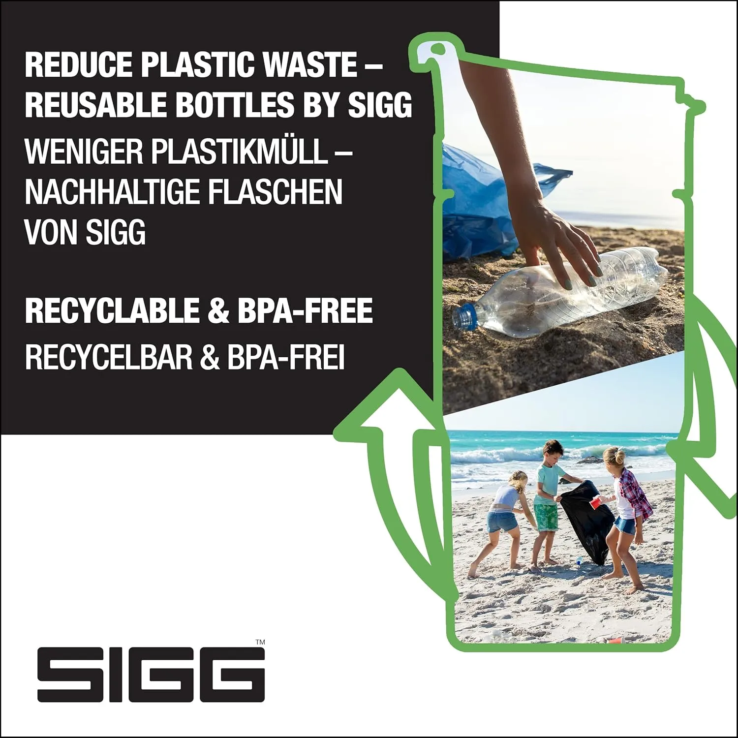 SIGG - Insulated Coffee Cup - Travel Mug Nova - Dishwasher Safe - BPA Free - Broscilate Glass - Flip Top - Black - 13 Oz
