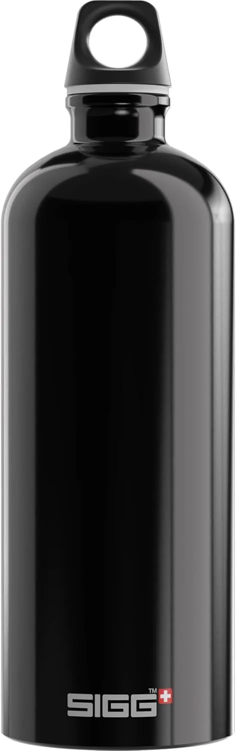 SIGG - Recycled Metal Water Bottle - Traveller - Made in Switzerland - Carbonated Drinks - BPA-Free - 34 Oz
