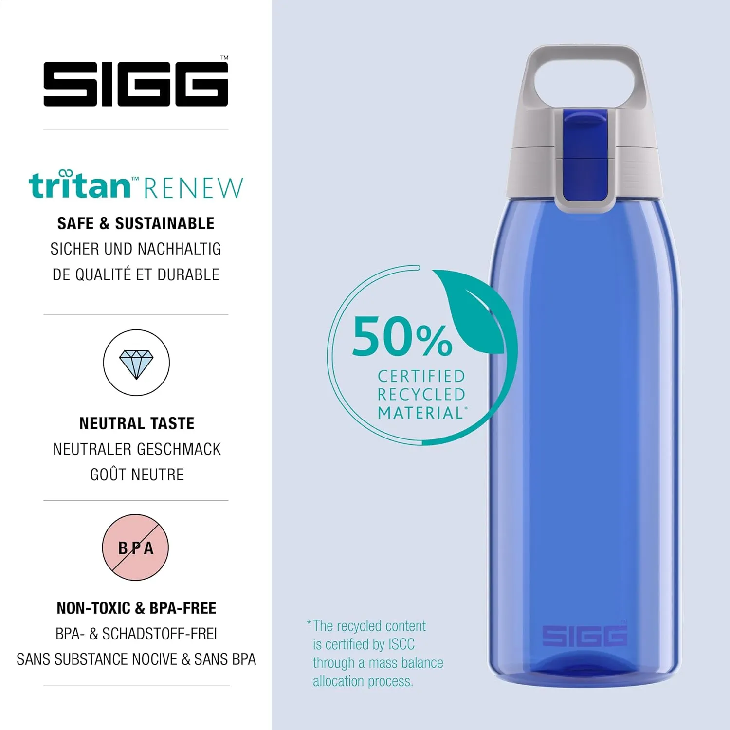 SIGG - Total Color - Refillable Sports Water Bottle - Tritan - Carbonated Drinks - Dishwasher Safe - BPA Free 20Oz, 34Oz