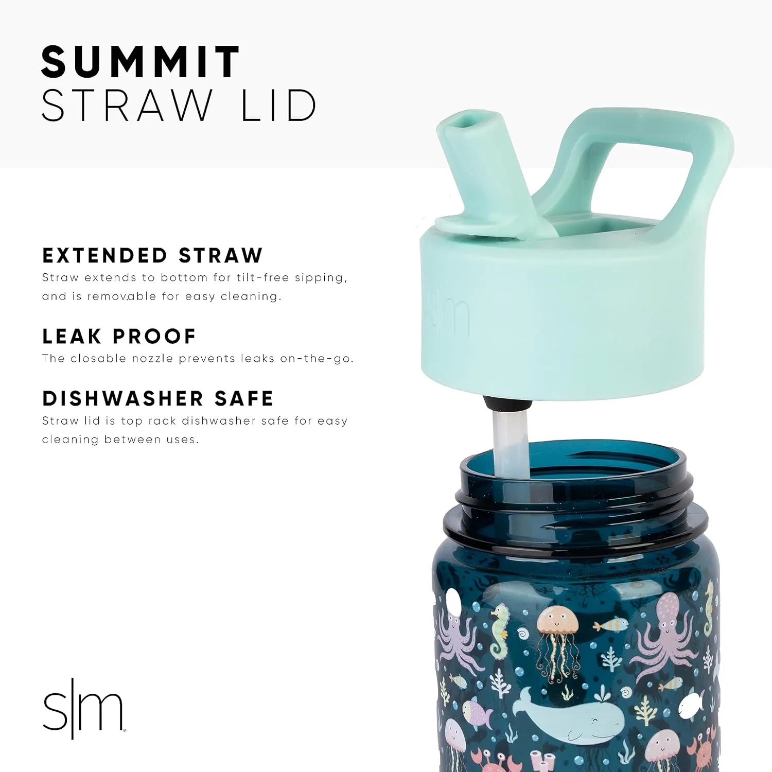 Simple Modern Kids Water Bottle Plastic BPA-Free Tritan Cup with Leak Proof Straw Lid | Reusable and Durable for Toddlers, Boys | Summit Collection | 12oz, Under Construction