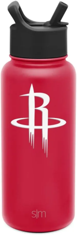 Simple Modern Officially Licensed NBA Water Bottle with Straw Lid Insulated Stainless Steel Thermos Gift | Summit Collection | 32oz
