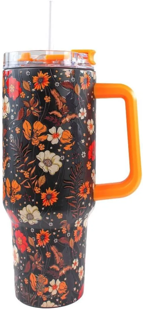 Simply Southern | 40 oz Tumbler with Straw and Lid | Insulated Cup Reusable Stainless Steel Water Bottle Travel Mug Cupholder Friendly | Gifts for Women (Design -Vintage)