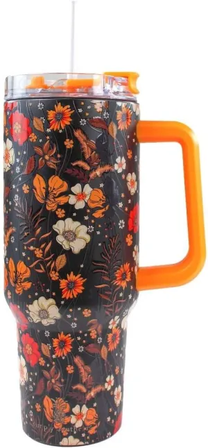 Simply Southern | 40 oz Tumbler with Straw and Lid | Insulated Cup Reusable Stainless Steel Water Bottle Travel Mug Cupholder Friendly | Gifts for Women (Design -Vintage)