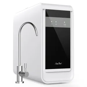 SimPure 7-Stages Tankless Reverse Osmosis System, Under Sink Water Filter System, 600 GPD RO Water Filtration Purification, 2:1 Pure to Drain, BPA Free