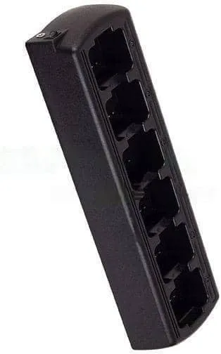 Six Bay Rapid Desk Charger for Hytera (HYT) PD706V-1 Rechargeable Two Way Radio (Slim Design)