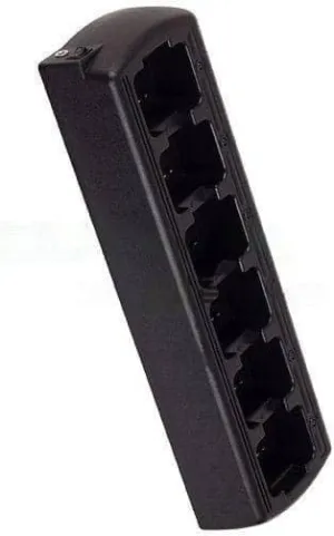 Six Bay Rapid Desk Charger for Hytera (HYT) PD706V-1 Rechargeable Two Way Radio (Slim Design)