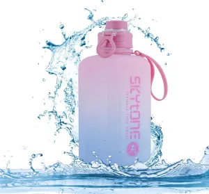 SKYTONE® Sport Water Bottle - Extra-Strong Leakproof BPA Free Large Water Jug Half Gallon Hydrate Bottle with Handle Ideal for Adults Men Sports Gym Fitness Outdoor Cycling -2.2 Liter(Pink)