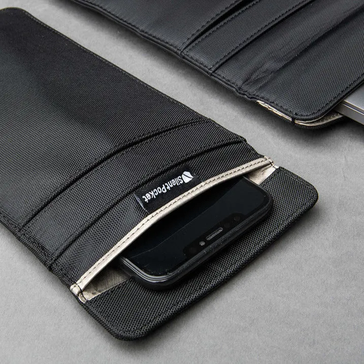 SLNT Faraday Sleeves for Phones Weatherproof Nylon Black - Plus
